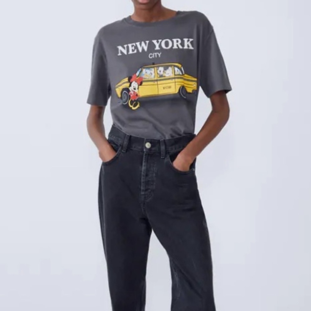 Zara New York City Mickey Mouse T Shirt